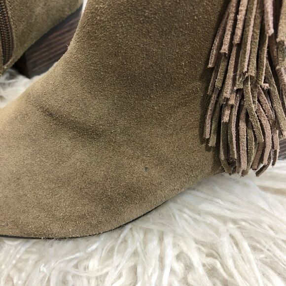 KELSIE DAGGER-STACKED HEEL FRINGE INSIDE ZIP BOOT - S - Picture 4 of 14